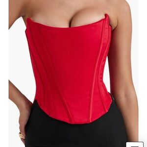 Red Corset Top Genevieve